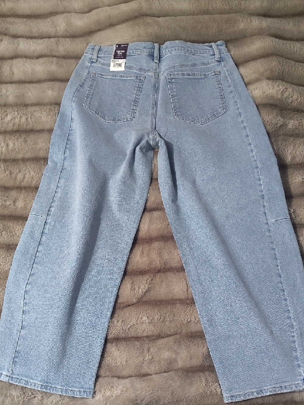 Light Blue Women’s Jeans - Classic High-Rise Wide Leg Size 12 - Picture 7 of 8